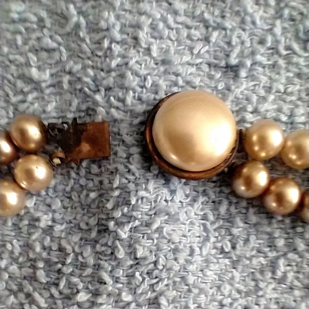 1940s Unsigned Haskell Or Robert Faux Pearl Blue … - image 8